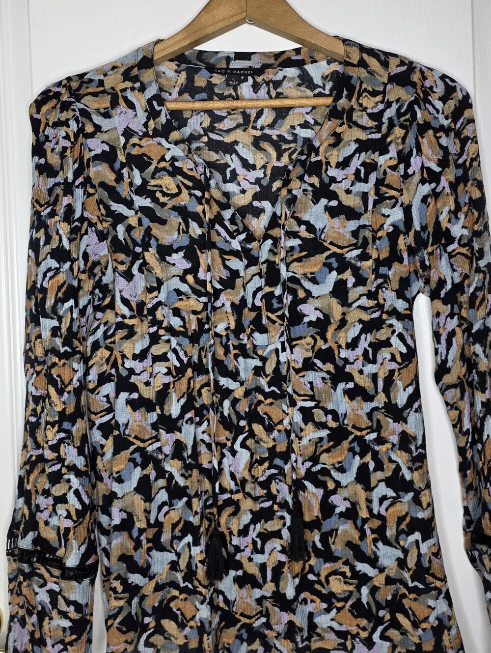ZAC AND RACHEL abstract Print Blouse Sz L